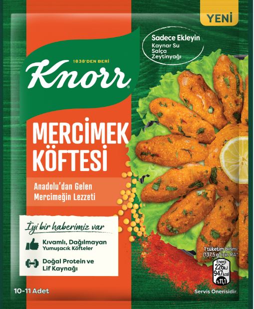 Knorr’dan Tam Kıvamında, Dağılmayan, Yumuşacık Mercimek Köftesi