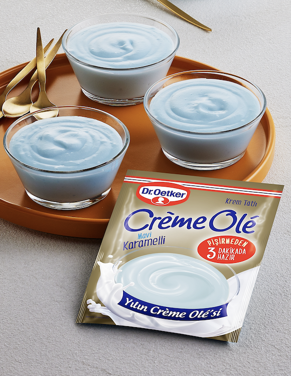 Dr. Oetker’den yılın Crème Olé’si; Mavi Karamelli Crème Olé!