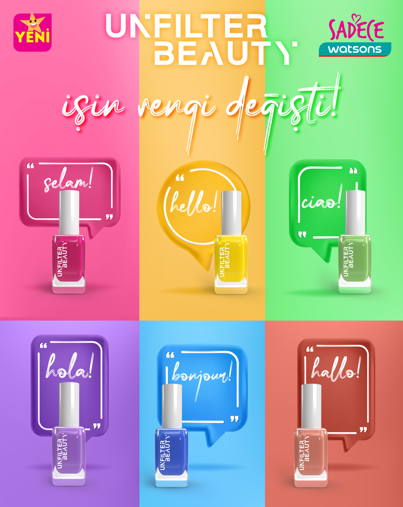 Watsons’ın Yeni Oje Markası   Unfilter Beauty’nin   Renkli Dünyası ile Tanışın!